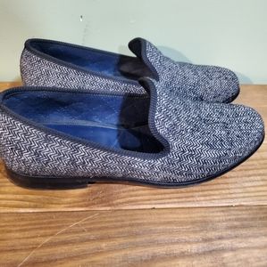 Duke & Dexter loafers wool herringbone pattern